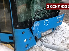Лобовое вдребезги: новые кадры с места аварии с автобусом и такси на Варшавском шоссе