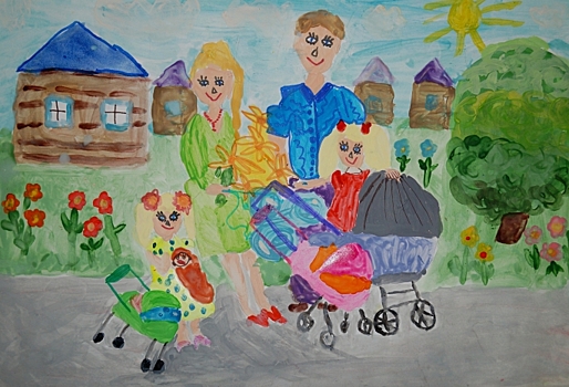 Дом, семья, мирное небо и бескрайние просторы страны — на конкурс «Дети рисуют Родину» поступили уже ...