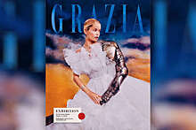 Топ-модель Фрида Аасен в платье невесты и доспехах снялась для обложки Grazia