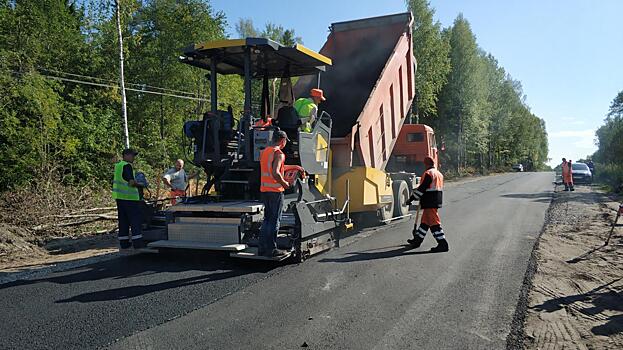 Ремонт дороги подъезда к поселку Федотово в Вологодском районе закончат в конце сентября
