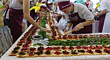 Дошкольники из Чебоксар приготовили самый длинный бутерброд в России