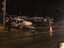 В Пензе жуткое ДТП попало в объектив камеры