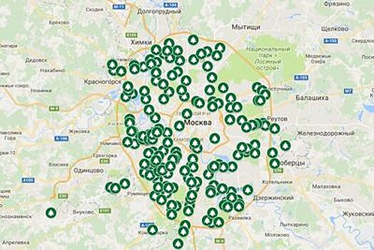 РИАМО опубликовало интерактивную карту елочных базаров в Москве в 2017 году