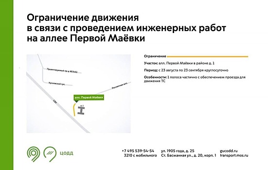 На аллее Первой Маевки временно ограничат движение