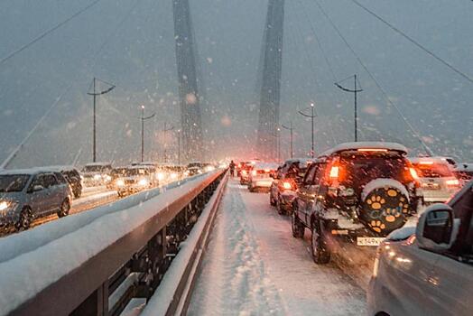 Сильный мокрый снегопад обрушится на Владивосток раньше времени