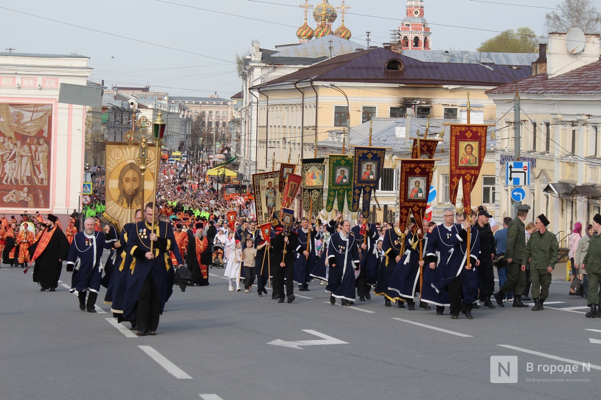 5,5 тысячи человек поучаствовали в пасхальном крестном ходе в Нижнем Новгороде