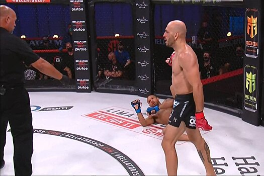 Bellator 259: Саад Авад нокаутировал Нейта Эндрюса и требовал судью остановить бой, видео