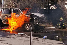 Опубликовано видео взрыва в Мариуполе