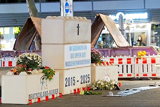 В Берлине установили и тут же снесли мемориал жертвам нелегальной миграции