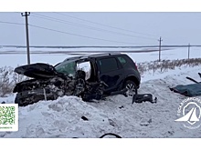 На Урале два человека погибли в лобовом ДТП во время снегопада
