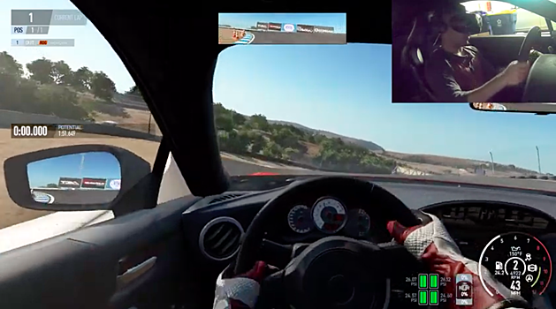 Энтузиаст нашёл способ «прокатиться» по виртуальной гоночной трассе, находясь в реальной машине