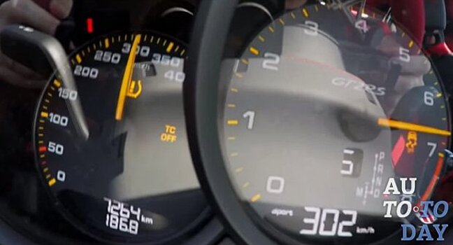 Porsche 911 GT2 RS разгоняется до 300 км/ч менее чем за 20 секунд