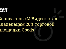 Основатель «М.Видео» стал владельцем 20% маркетплейса Goods