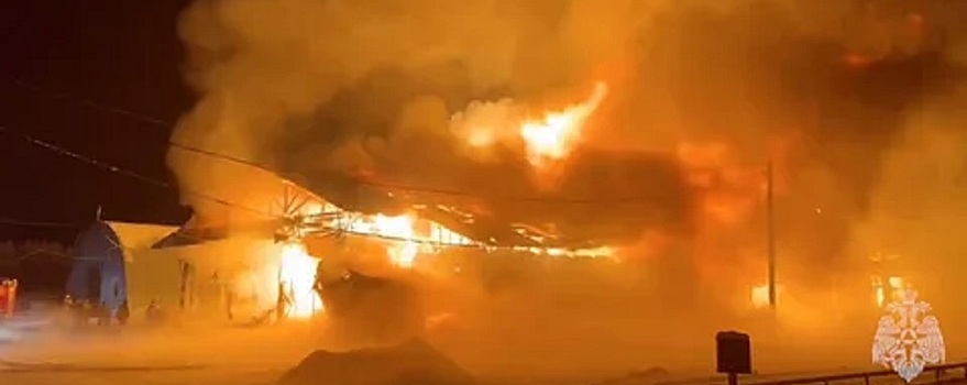 В Шушарах, где сгорел склад Wildberries, новый пожар охватил ангар