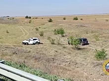 На трассе в Волгоградской области опрокинулась иномарка