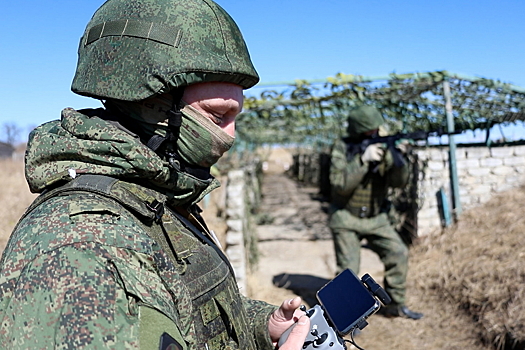 Операторы БпЛА предотвратили проникновение условного ДРГ в Хабаровском крае в ходе занятий по минированию участка местности