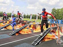 Команда г. Москвы стала серебряным призером в командном зачете по итогам соревнований по пожарно-спасательному спорту