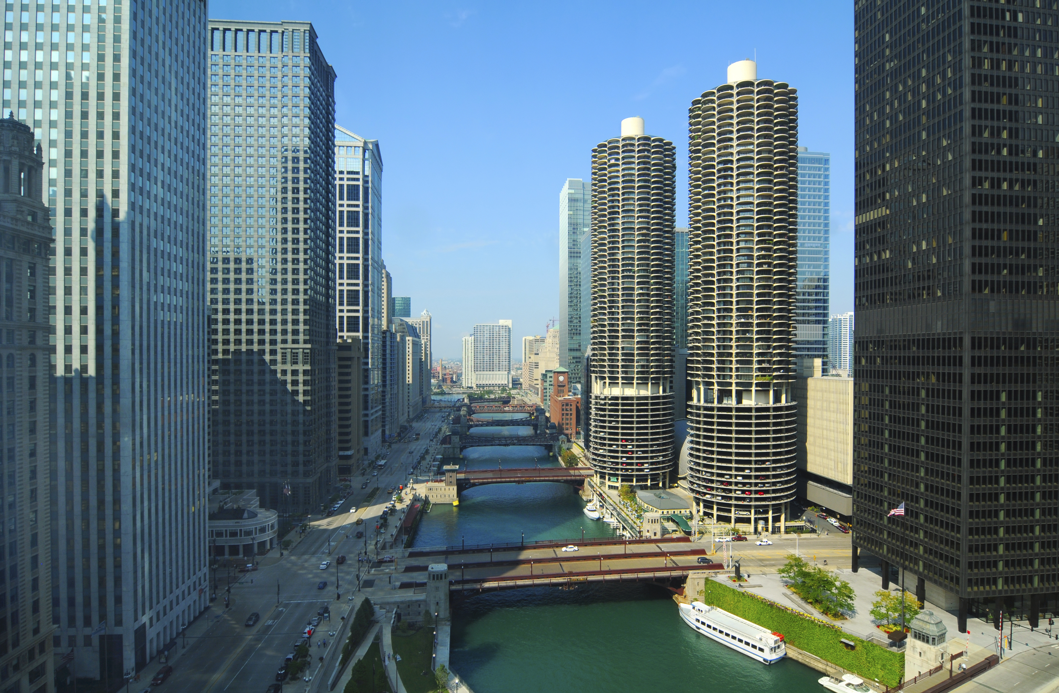 Небоскребы Marina City, Чикаго, США, Северная Америка и Карибы