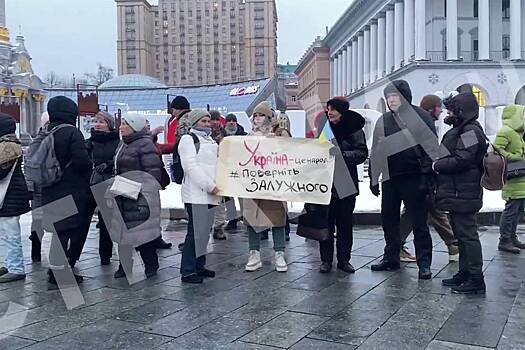 В центре Киева начались протесты за возвращение Залужного