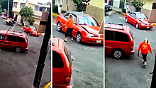 Гром и молнии: женщина устроила автомобильный разгром во дворе