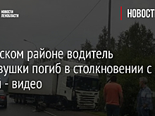 В Лужском районе водитель легковушки погиб в столкновении с фурой - видео