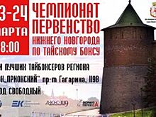 В Нижнем Новгороде пройдет чемпионат по тайскому боксу