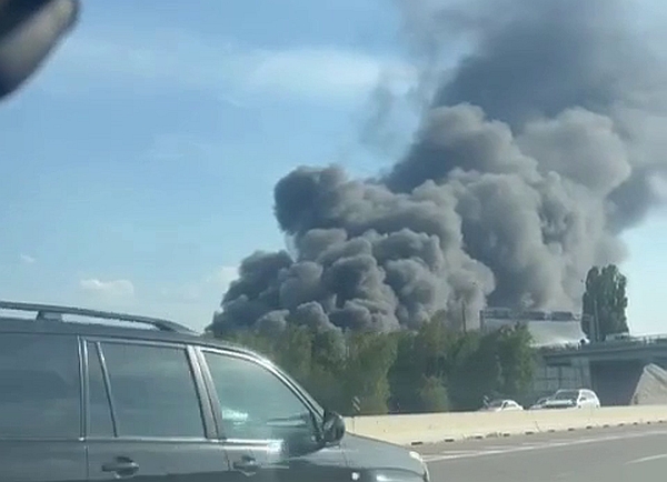 В Краснодаре произошел крупный пожар