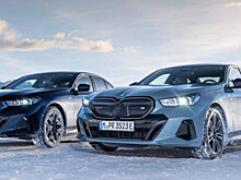 BMW i5 M60 и 520d поднимаются в Австрийские Альпы, ради заезда по заснеженной трассе