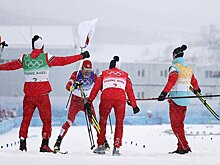 Российские лыжники впервые стали победителями в эстафете на Олимпиаде