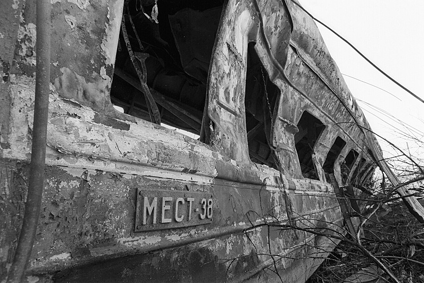 На месте крушения двух встречных пассажирских поездов в Челябинской области, 4 июня 1989 года