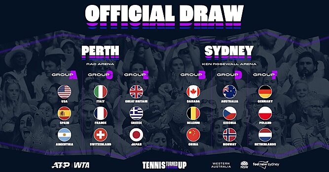 United Cup. Испания попала в группу с Аргентиной и США, Италия – с Францией, Германия – с Польшей