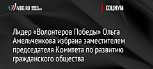 Лидер «Волонтеров Победы» Ольга Амельченкова избрана заместителем председателя Комитета по развитию гражданского общества