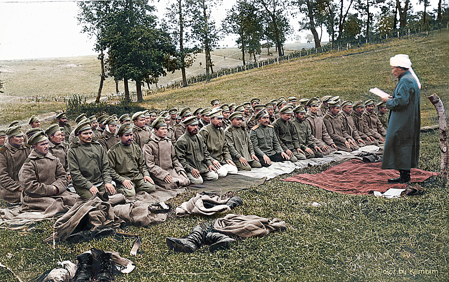 Намаз военнослужащих русской императорской армии, Первая мировая война