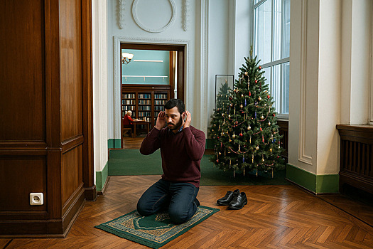 В Российской государственной библиотеке двое посетителей устроили намаз