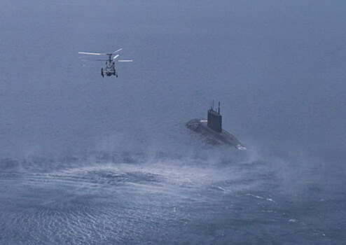 Подлодка и авиация провели учение в Чёрном море