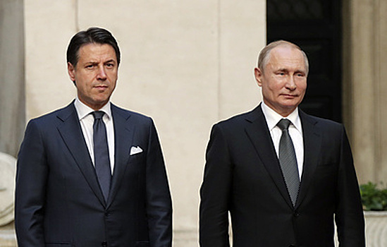 Пресс-конференция Путина и Конте в Риме. Видеотрансляция