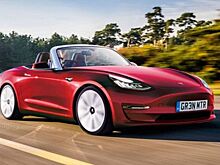 Показаны первые изображения кабриолета Tesla Model 3