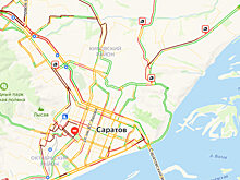 Снег. Саратов встал в 10-балльных пробках утром понедельника