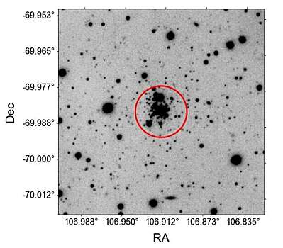 Астрономы исследуют звездное скопление KMHK 1762 в Большом Магеллановом Облаке