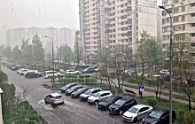 В Московском регионе пошел сильный дождь с грозой