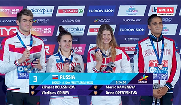 ЧЕ по плаванию в открытой воде-2018. Россия — 6-я в смешанной эстафете