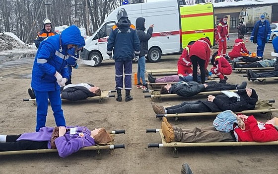 Минздрав Рязанской области опубликовал фото оказания помощи "жертвам" массового ДТП
