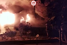 Пожар в российском ресторане-тереме попал на видео