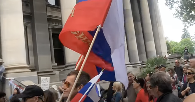 В австралийской Аделаиде состоялся митинг за свободу и в поддержку РФ