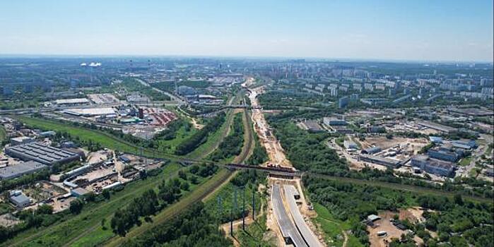 Мэр Москвы проинспектировал ход строительства нового участка Московского скоростного диаметра