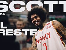 Экс-игрок НБА Майк Скотт остается в «Нанси» до конца сезона