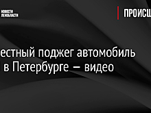 Неизвестный поджег автомобиль ФСИН в Петербурге — видео