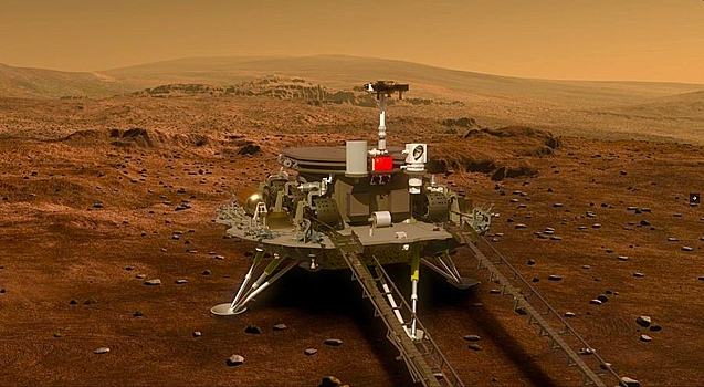 Марсоход КНР выявил следы воздействия воды на Марсе
