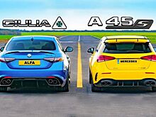 Дрэг-гонка: Mercedes-AMG A 45 против Alfa Romeo Giulia QV