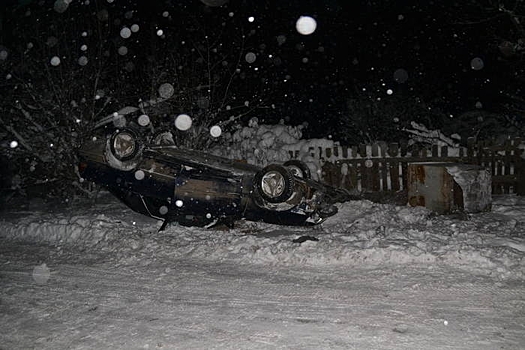 В Донецке Ростовской области перевернулась Daewoo